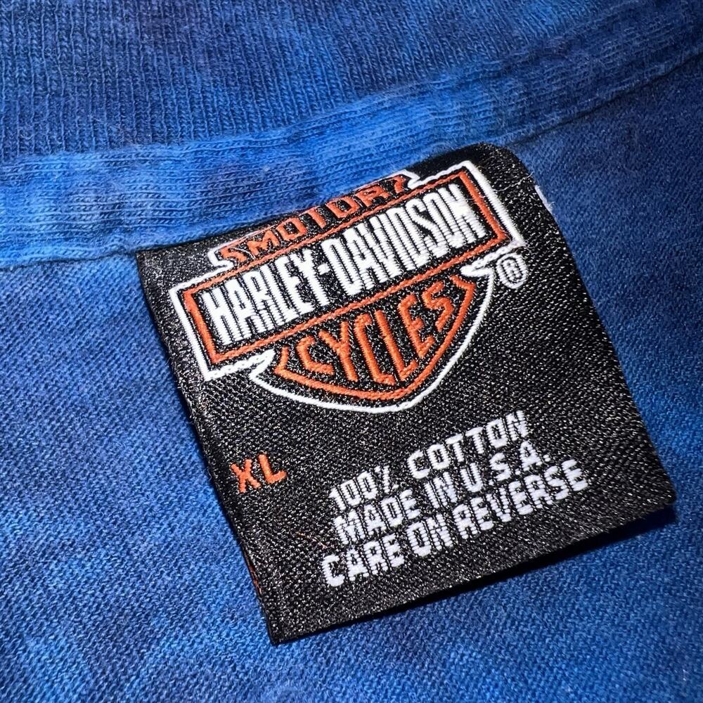 Harley-Davidson Blue and Black Short Sleeve Tee - Picture 4 of 11